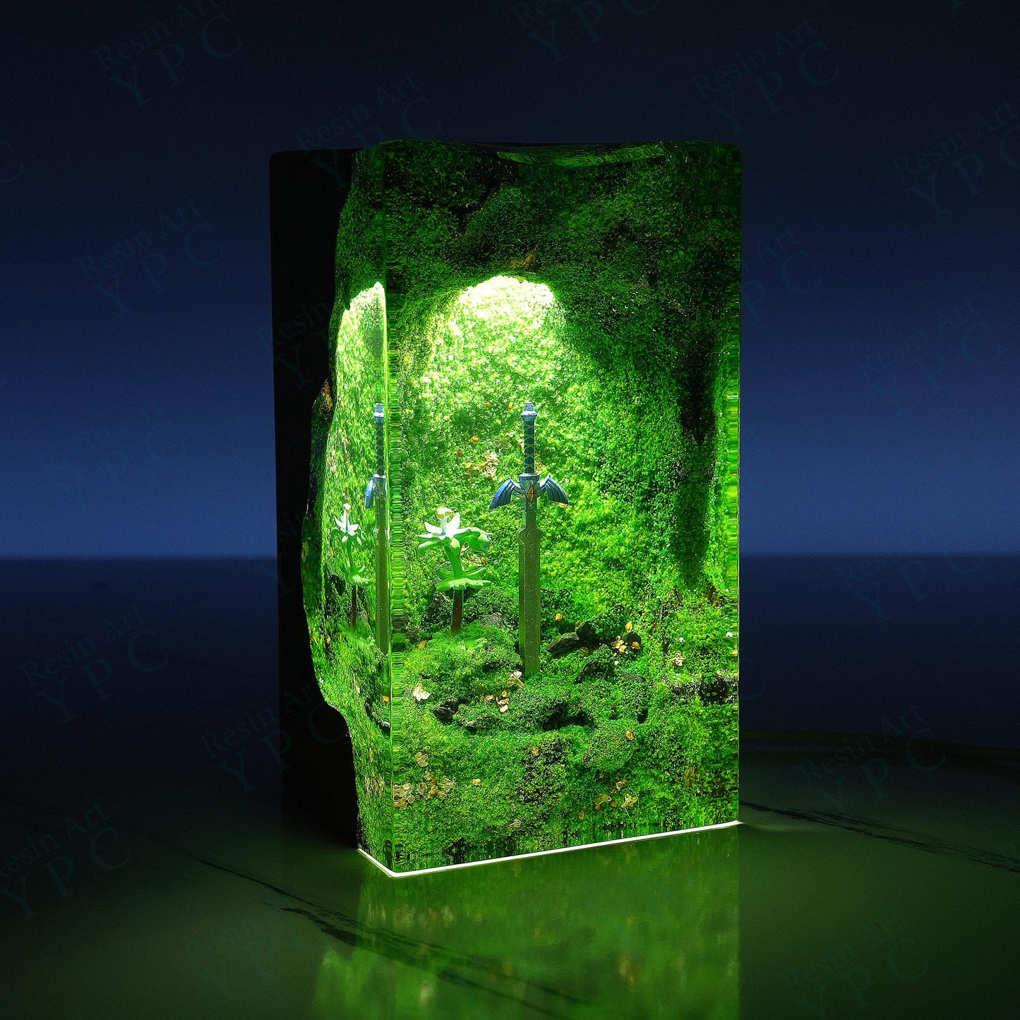 Emerald Forest Epoxy Lamp – LY418