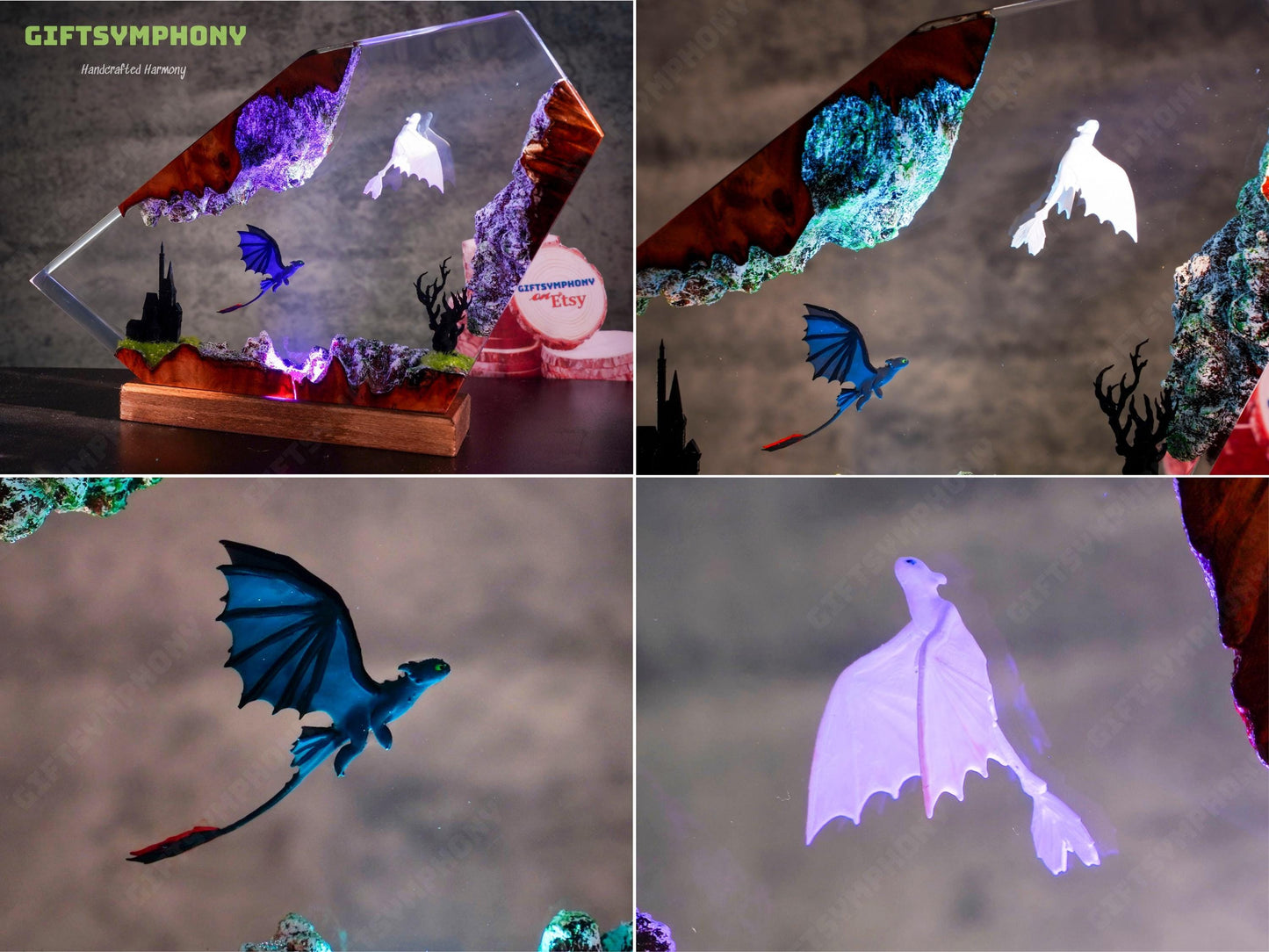 Green Aquatic Fish Epoxy Lamp – LY429