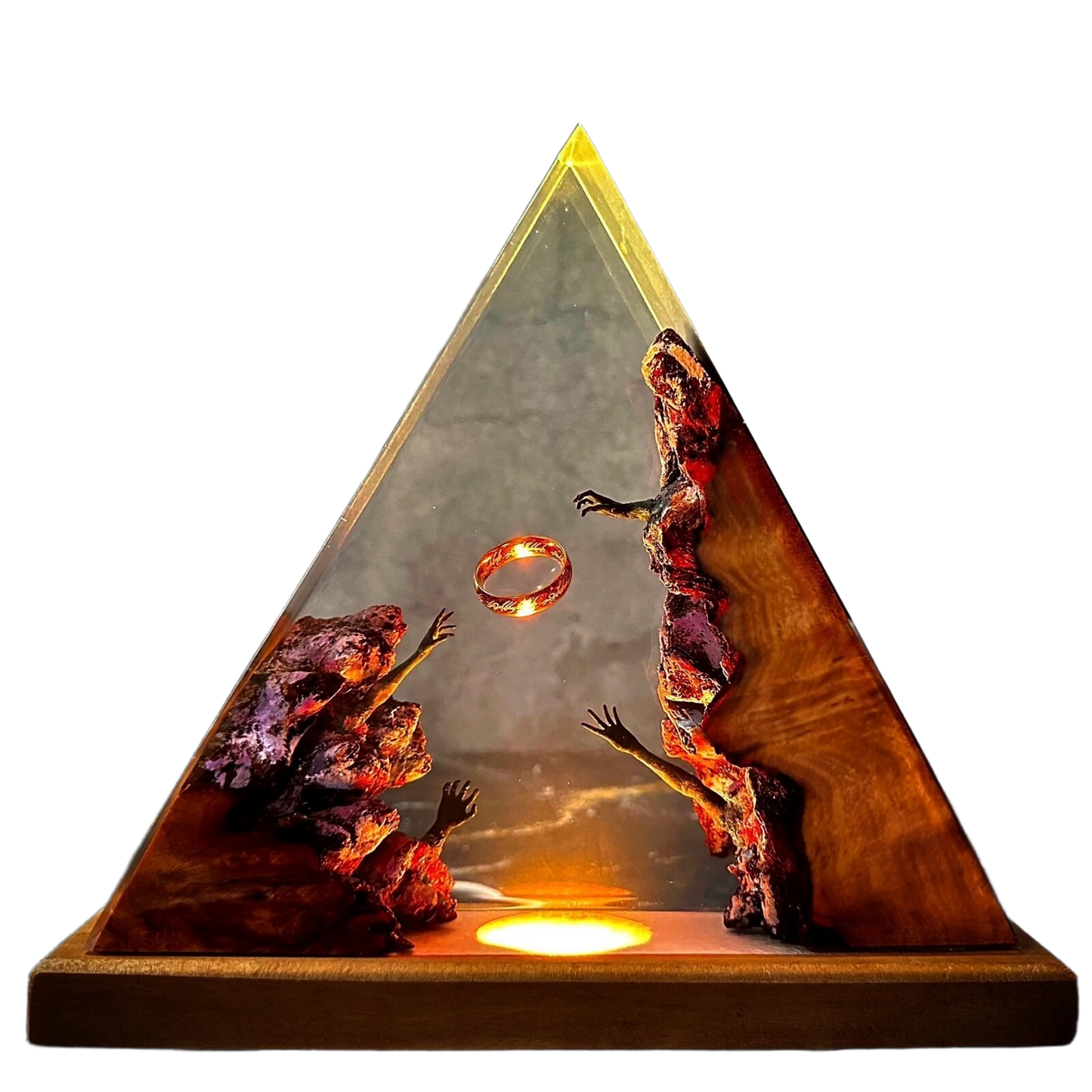 Sunset Pyramid Epoxy Lamp – LY142
