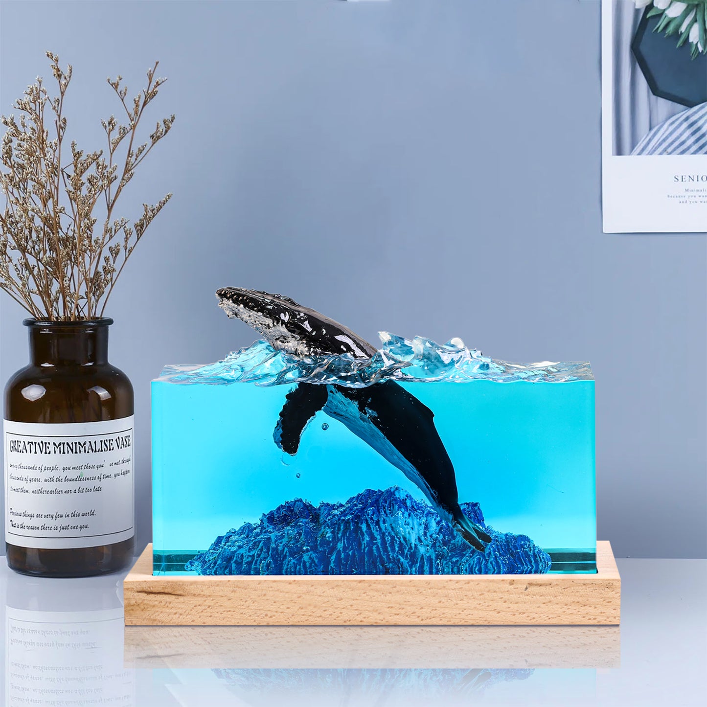 Ocean Dolphin Epoxy Lamp – LY472