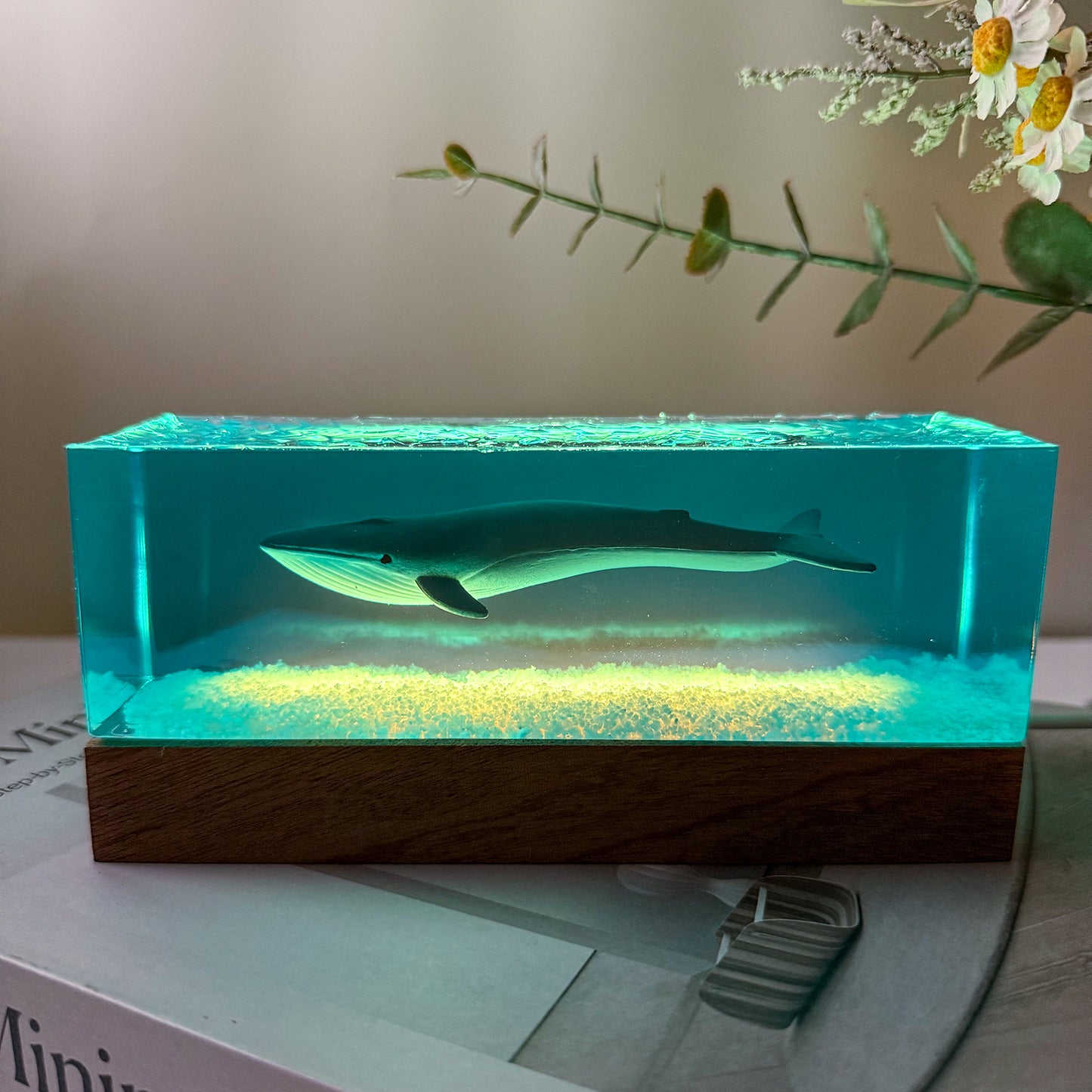 Blue Whale Ocean Epoxy Lamp – XB004
