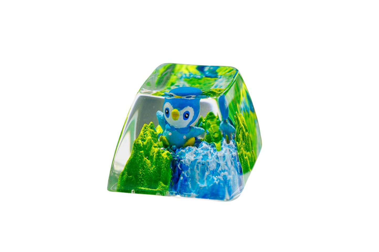 Keycap Piplup Grass Waterfall | Artisan Mechanical Keycap