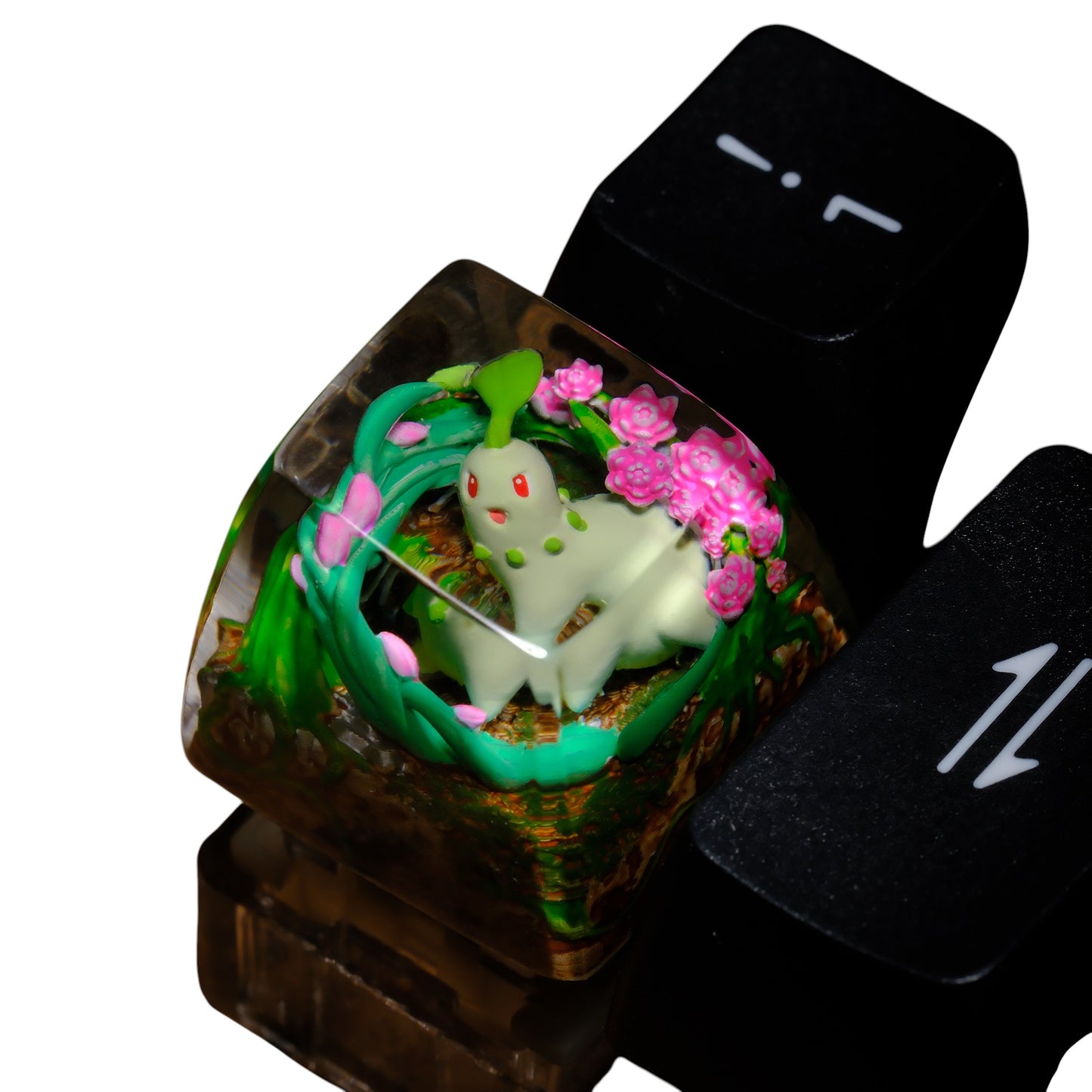Keycap Chikorita New | Artisan Mechanical Keycap