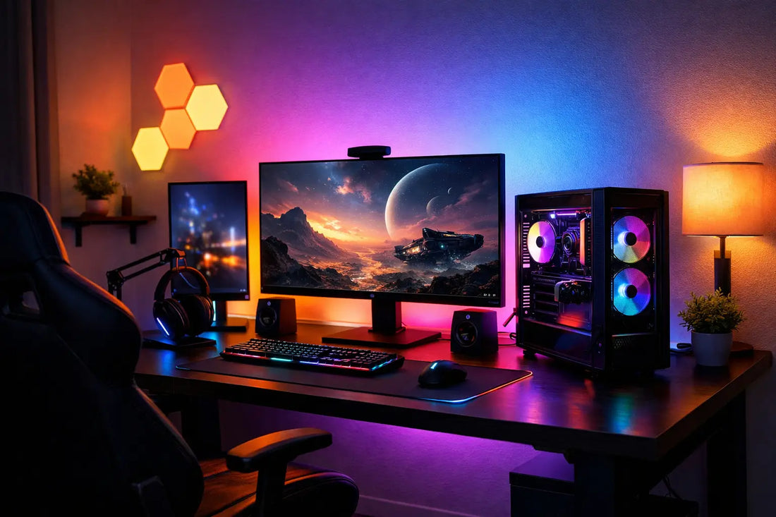 Gaming Setup Ambient Lighting Example Ideas