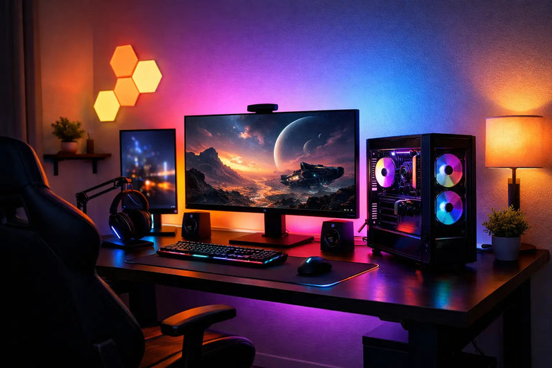 Gaming Setup Ambient Lighting Example Ideas