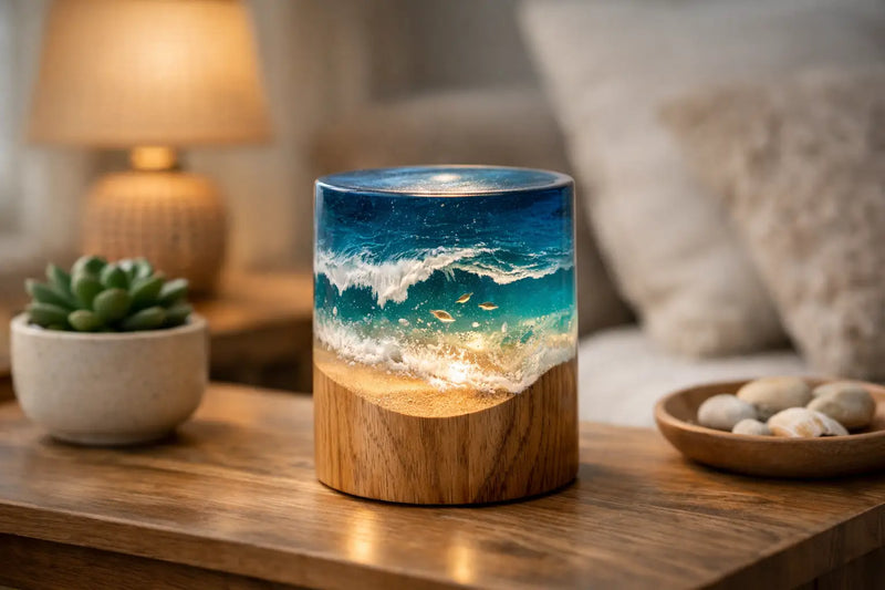 Ocean Resin Lamp Ideas for Cosy Rooms
