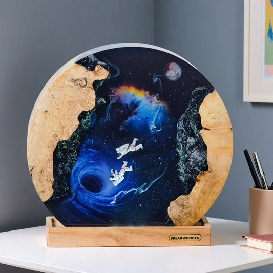 Ocean Diorama Resin Lamp – Sitting Galaxy Edition – Ocean Night Light
