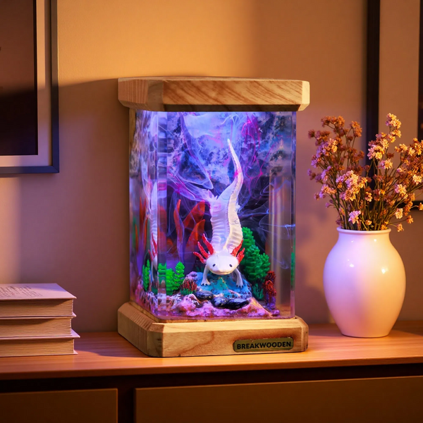 Axolotl Resin Lamp – Cute Animal Night Light