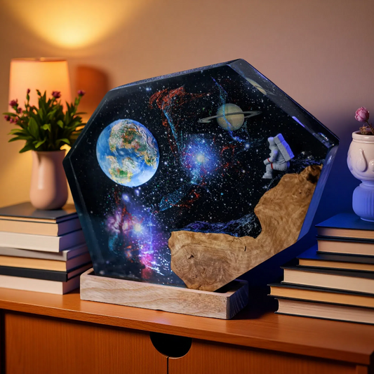 Ocean Diorama Resin Lamp – Galaxy Universe Edition – Ocean Night Light