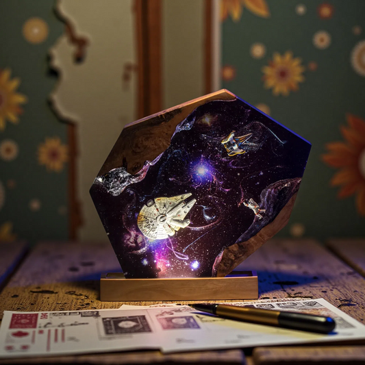 Ocean Diorama Resin Lamp – Galaxy Football Edition – Ocean Night Light