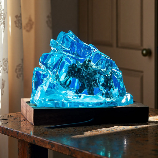 Woolly Mammoth Resin Lamp – Prehistoric Night Light