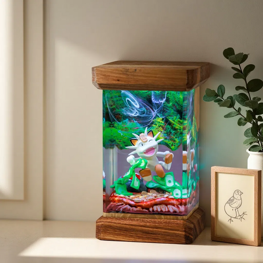 Meowth Pokémon Resin Lamp – Gaming Night Light