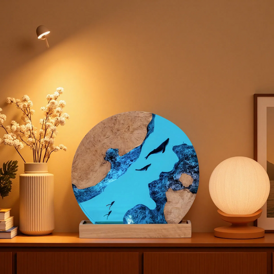 Whale Resin Lamp – Model TK1 Whale CF – Ocean Night Light