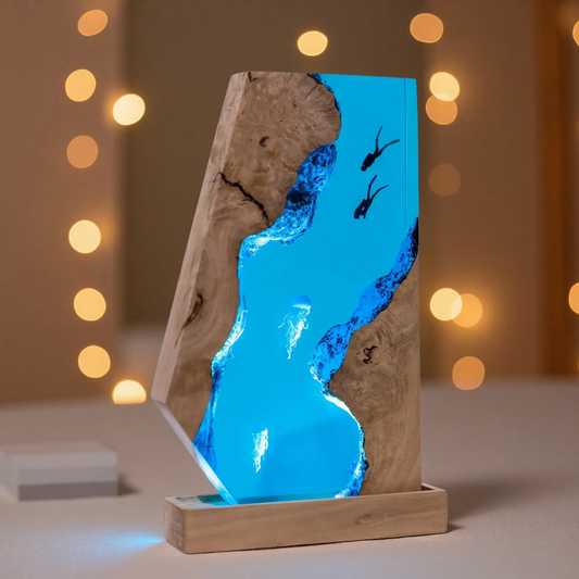 Jellyfish Resin Lamp – Marine Night Glow