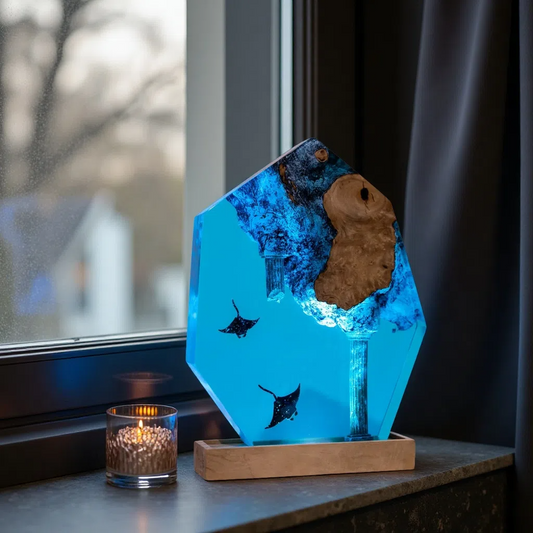 Ocean Stingray Resin Light – Ancient Pillars Design