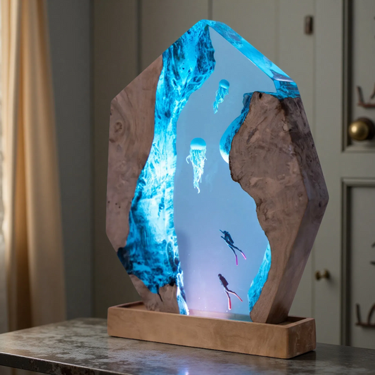 Jellyfish Resin Lamp – Ocean Night Light