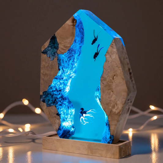 Octopus Resin Lamp – Abyssal Coral Fantasy Edition – Ocean Night Light