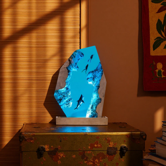 Scuba Diver & Shark Wrist Rest – Ocean Coral Edition