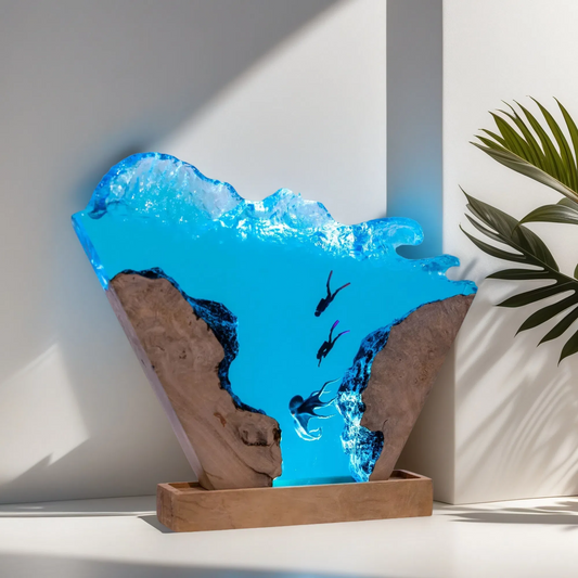 Octopus Resin Lamp – Abyssal Glow Edition – Ocean Night Light