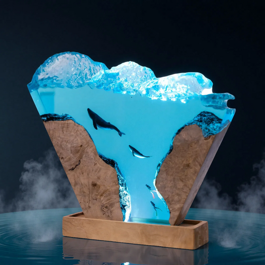 Whale Resin Lamp – Whale Design CF (TGS) – Ocean Night Light