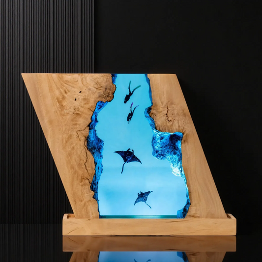 Stingray Resin Lamp – Ocean Night Light – Masterpiece Edition