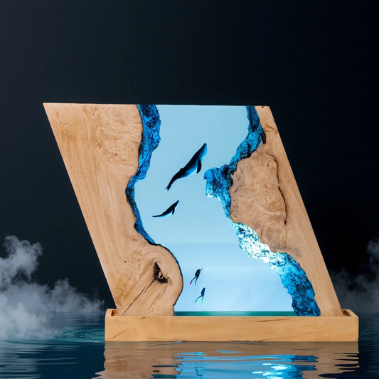 Whale Resin Lamp – Model BH Whale CF – Ocean Night Light