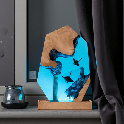 Stingray Resin Lamp – Ocean Night Light – Signature Edition