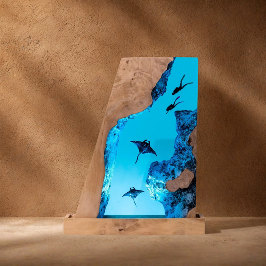 Stingray Resin Lamp – Ocean Night Light – Heritage Edition