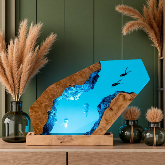Jellyfish Resin Lamp - Night Light