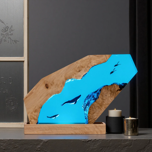 Whale Resin Lamp – Model BGN1 Whale CF – Ocean Night Light