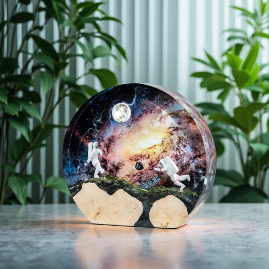 Ocean Diorama Resin Lamp – Galaxy Duo Edition – Ocean Night Light