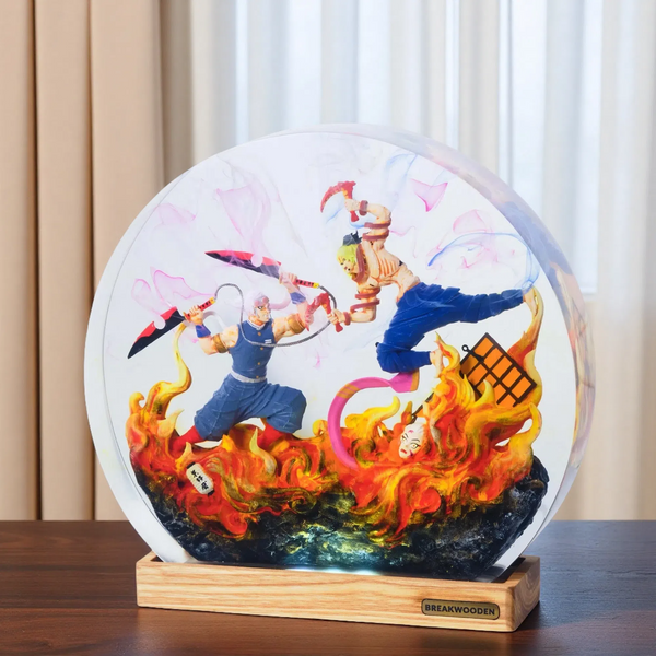 Ocean Diorama Resin Lamp – Tengen Uzui & Gyutaro Edition – Ocean Night Light