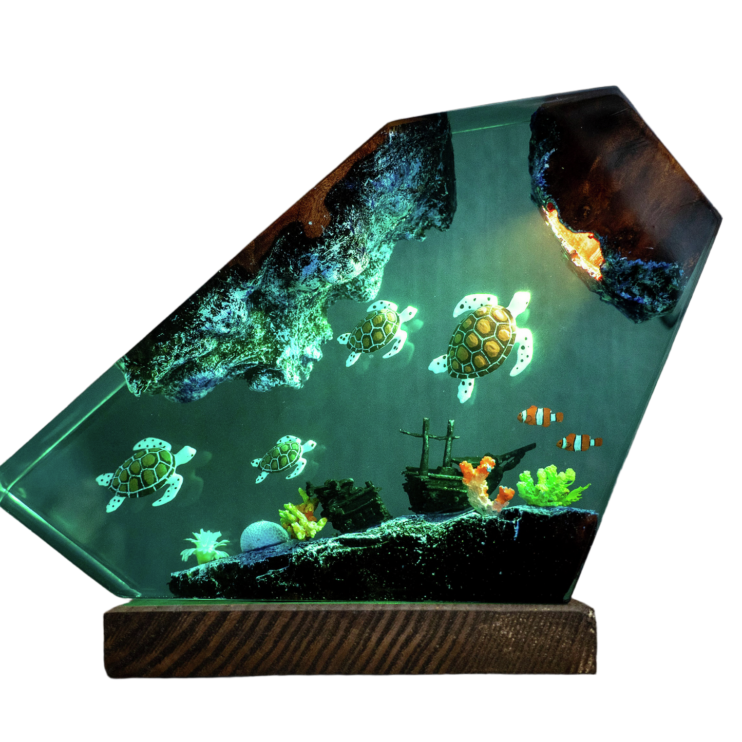 Emerald Ocean Coral Reef Epoxy Lamp – LY187