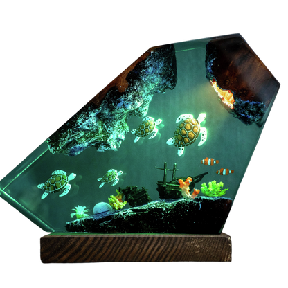 Emerald Ocean Coral Reef Epoxy Lamp – LY187