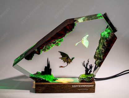 Green Aquatic Fish Epoxy Lamp – LY429