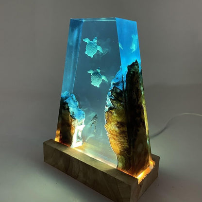 Sunset Glow Mountain Epoxy Lamp – LY277
