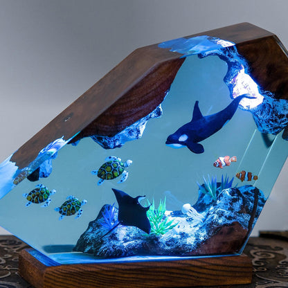 Blue Sky Beach Epoxy Lamp – LY068