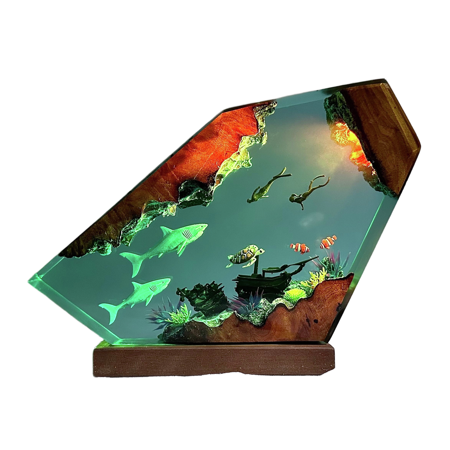 Predator Shark Ocean Epoxy Lamp – LY199