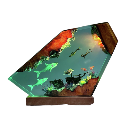 Predator Shark Ocean Epoxy Lamp – LY199