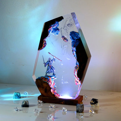 Aurora Ocean Glass Epoxy Lamp – LY452