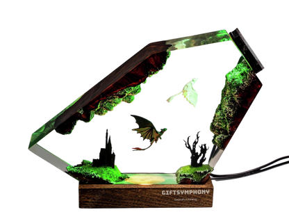 Green Aquatic Fish Epoxy Lamp – LY429
