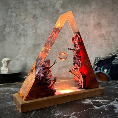 Sunset Pyramid Epoxy Lamp – LY142