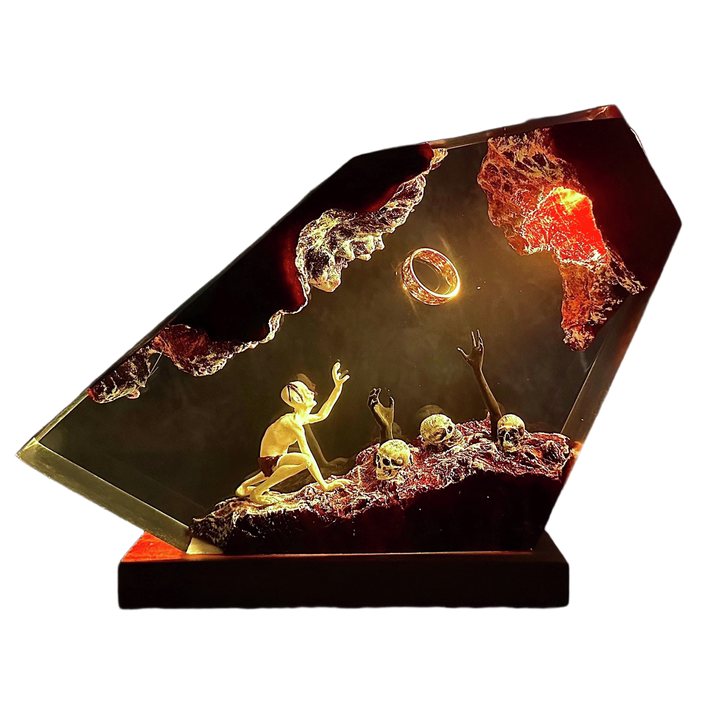 Red Snow Brown Glow Epoxy Lamp – LY167