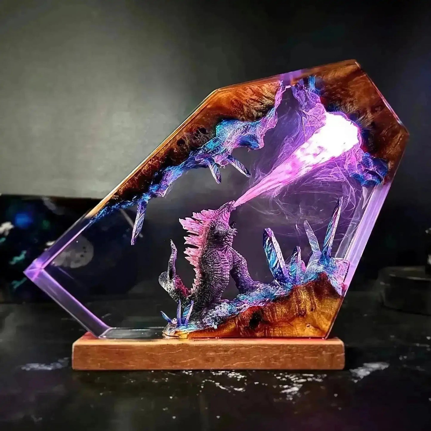 Legendary Purple Dragon Epoxy Lamp - LY152