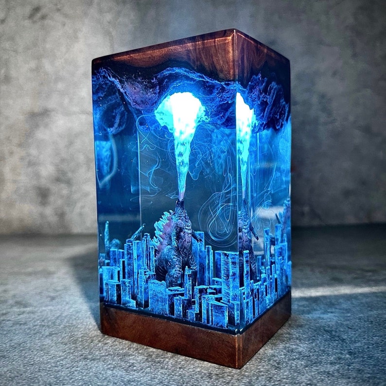 Blue Ocean City Epoxy Lamp – LY220
