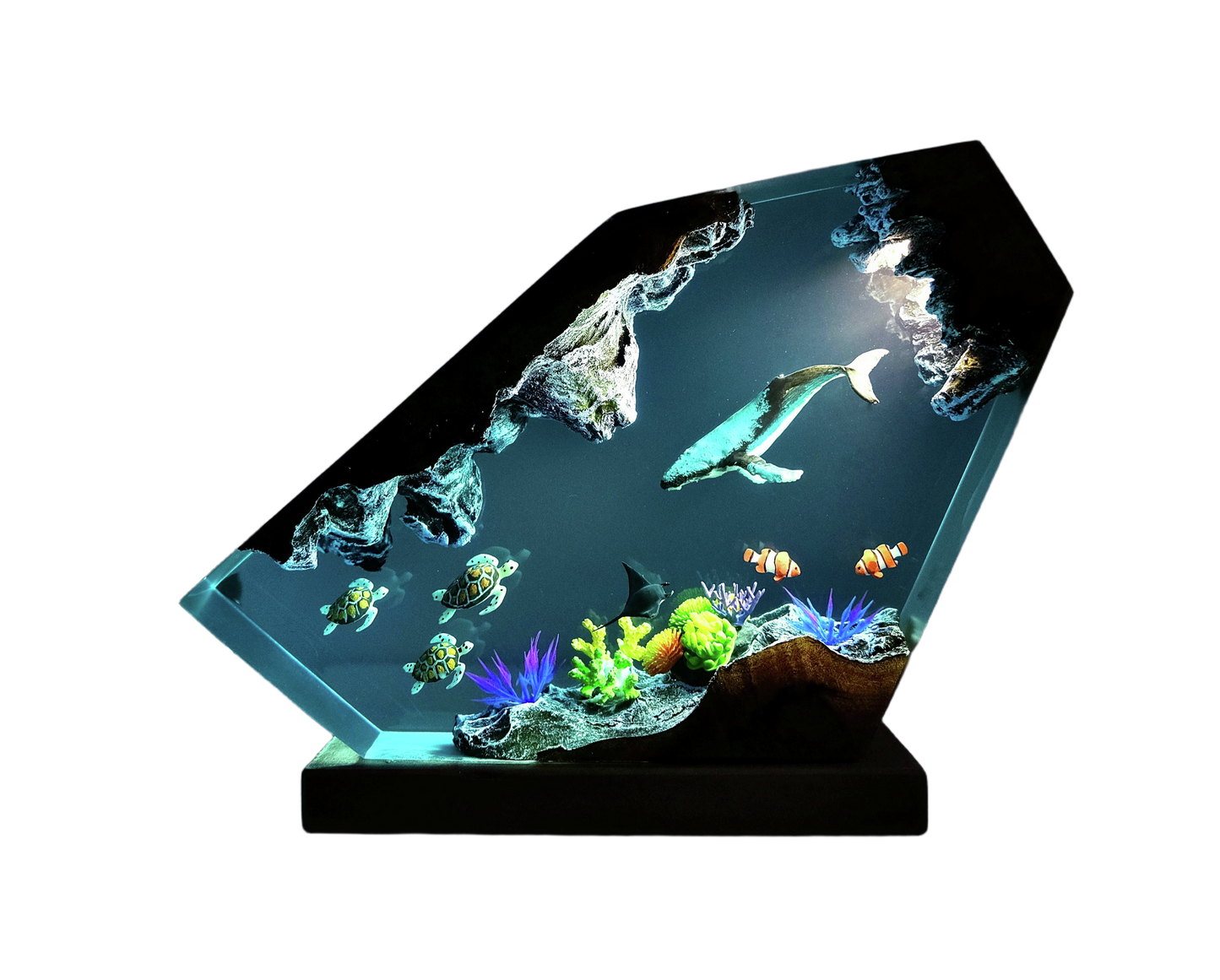 Turquoise Tropical Fish Ocean Epoxy Lamp – LY160