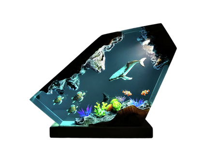 Turquoise Tropical Fish Ocean Epoxy Lamp – LY160