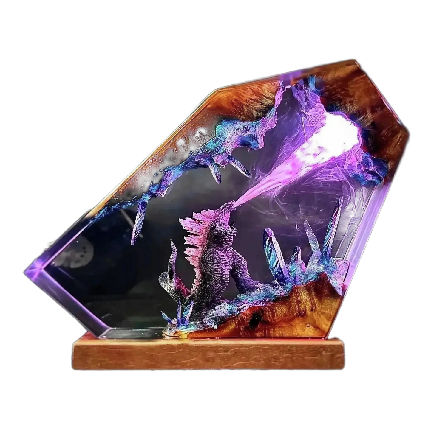 Legendary Purple Dragon Epoxy Lamp - LY152