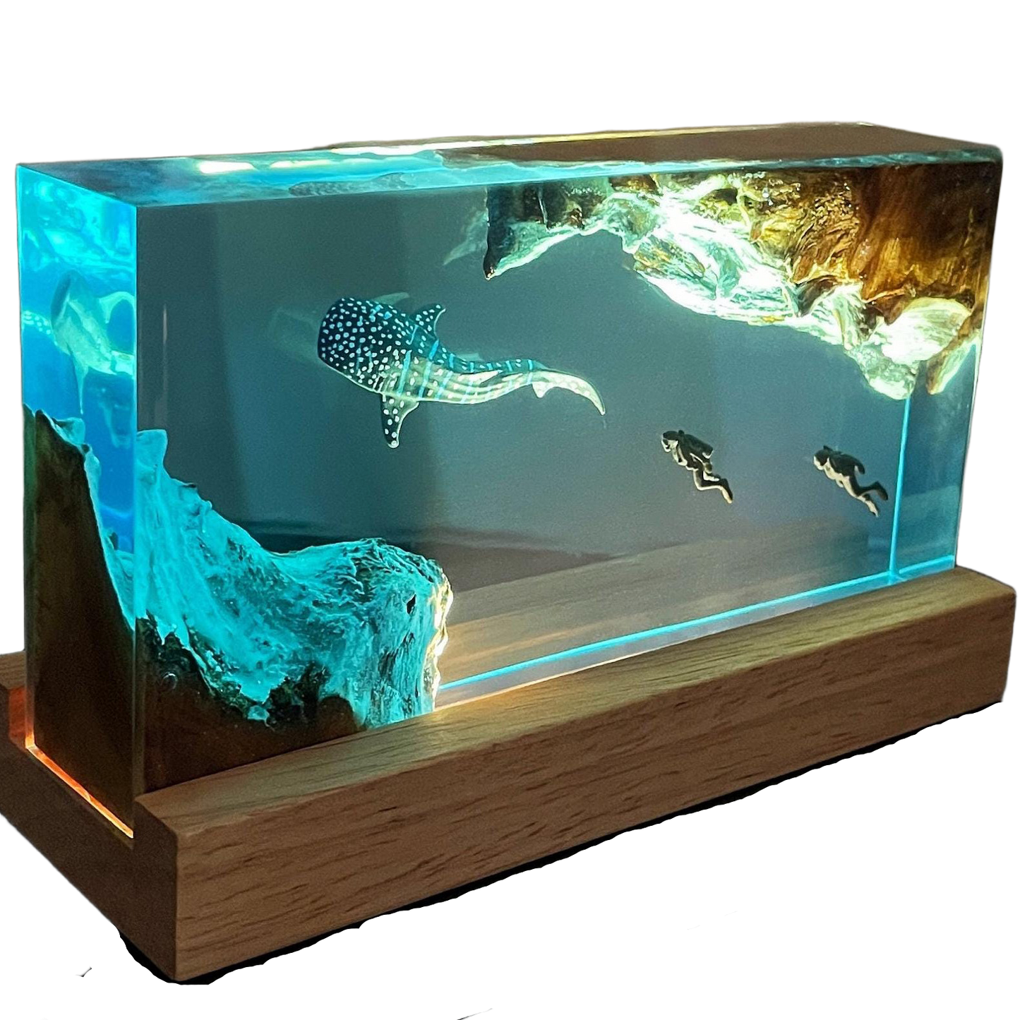 Blue Whale Ocean Epoxy Lamp - LY145