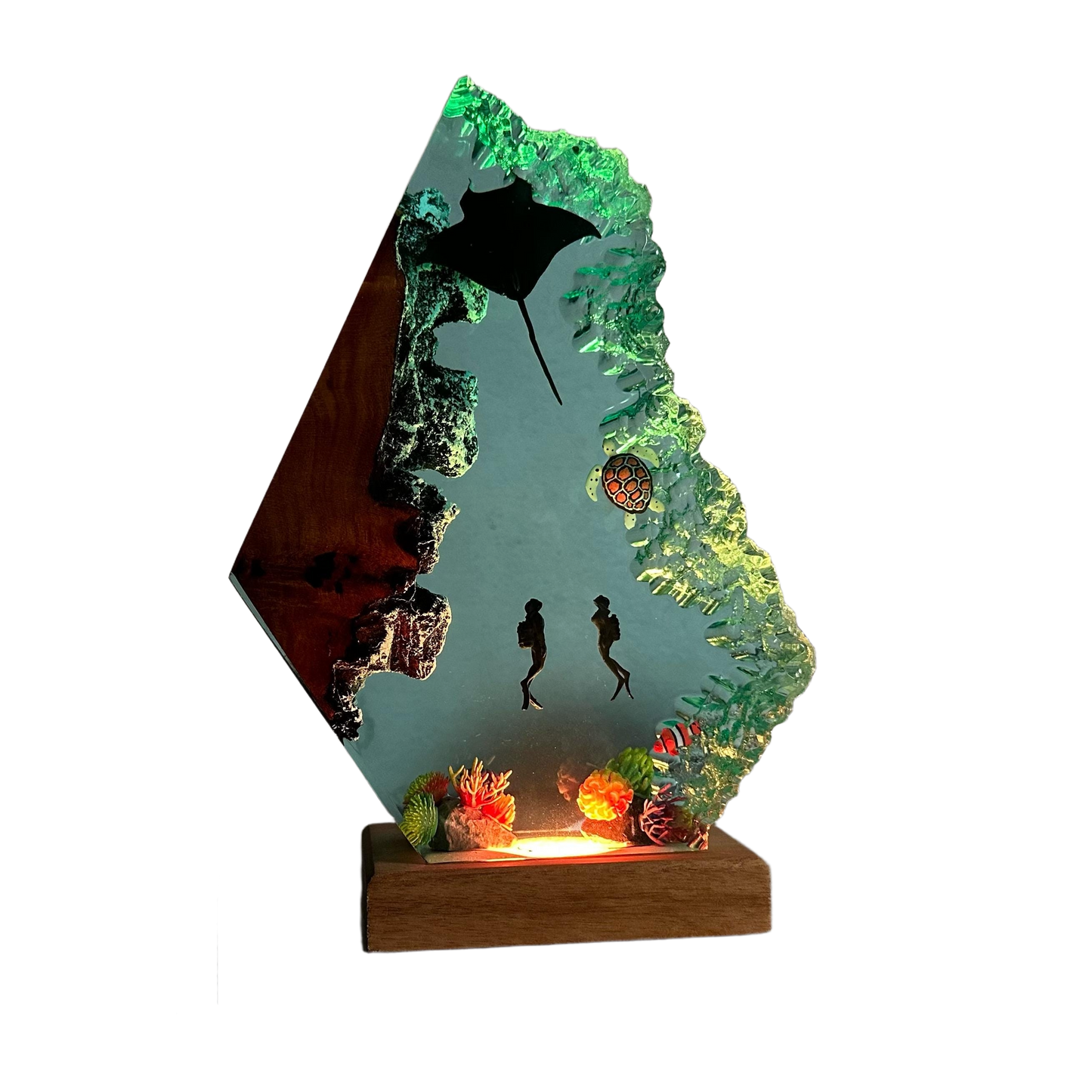 Blue Ocean Epoxy Lamp LY001-1